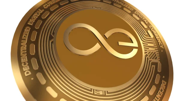 Render Aeternity Cryptocurrency Sign Isolated White Background — Stock Photo, Image