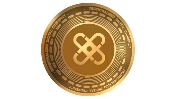 Golden Cryptocurrency Chainx Pcx Sign Izolované Bílém Pozadí — Stock fotografie