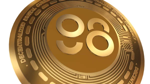 Рендеринг Знака Криптовалюти Coin98 C98 Ізольовано Білому Тлі — стокове фото