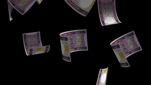 Falling Mauritania Money Banknote — Vídeo de stock