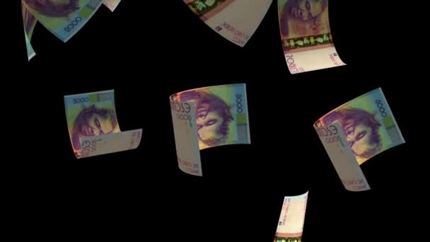 Caindo Cabo Verde Notas Dinheiro — Vídeo de Stock