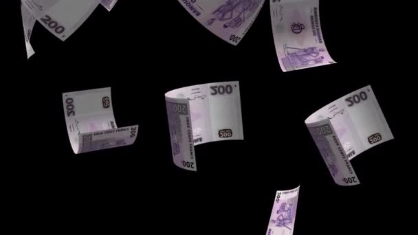 Düşen Demokratik Kongo Cumhuriyeti Para Notu — Stok video