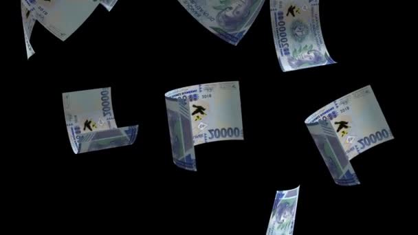 Spadający Banknot Pieniężny Gwinei — Wideo stockowe
