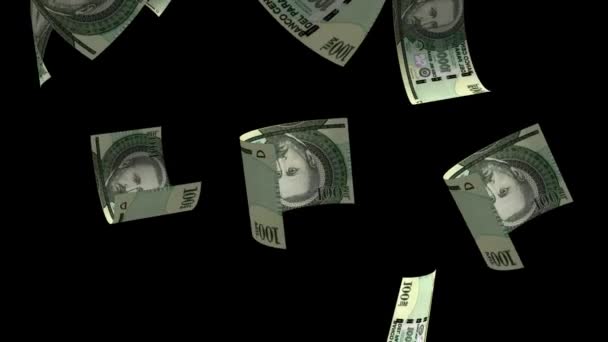 Padající Bankovka Paraguay Money — Stock video