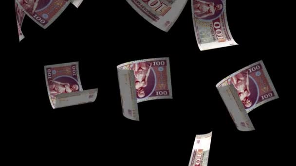 Banconota 100 Lire Caduta San Marino — Video Stock