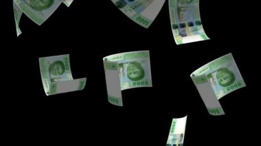 Düşen 500 Batı Afrika CFA Para Banknotu