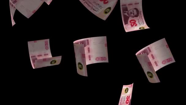 Düşen Tunus Dinar Para Banknotu — Stok video