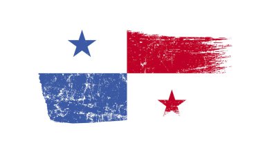 Grunge Fırça Vuruşu Panama Bayrağıyla