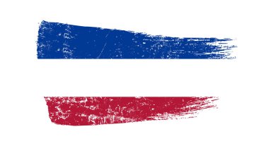 Grunge Sırbistan ve Karadağ Bayrağıyla Fırça Darbesi