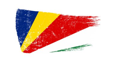 Seyşeller Bayrağıyla Grunge Fırça Vuruşu