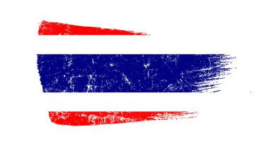 Grunge Fırça Vuruşu Tayland Bayrağı