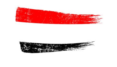 Grunge Fırça Vuruşu Yemen Bayrağı