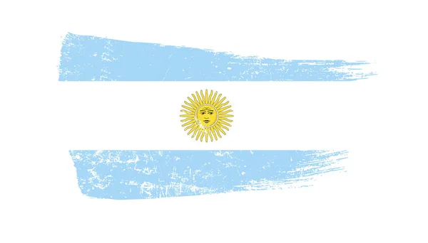 Pincel Grunge Com Bandeira Argentina — Fotografia de Stock