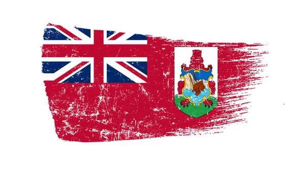 Pincel Grunge Com Bandeira Das Bermudas — Fotografia de Stock