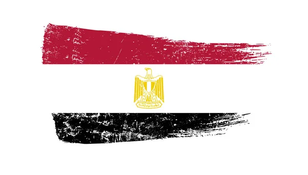 Pennellata Grunge Con Bandiera Egiziana — Foto Stock