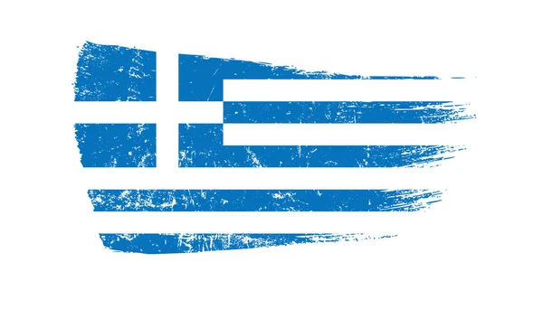 ギリシャの旗とグランジブラシストローク — ストック写真