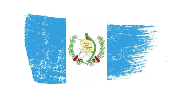 グアテマラの旗とグランジブラシストローク — ストック写真