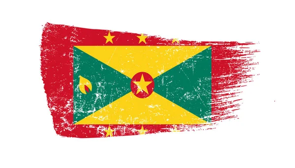 Grunge Grenada Bayrağıyla Fırça Vuruşu — Stok fotoğraf