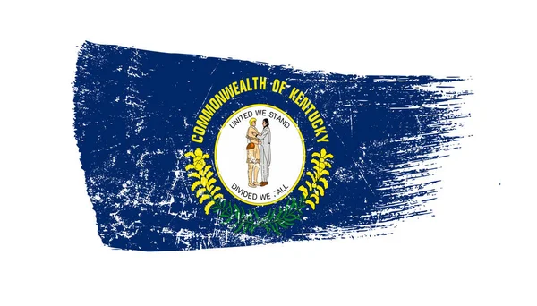 Grunge Brush Stroke Flagą Kentucky — Zdjęcie stockowe