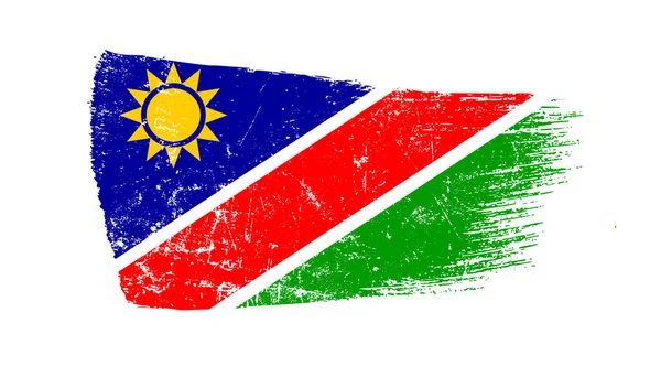 Grunge Brush Stroke Namibia Flag — стокове фото