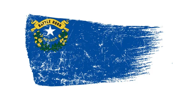 Grunge Pinselstrich Mit Nevada Flagge — Stockfoto