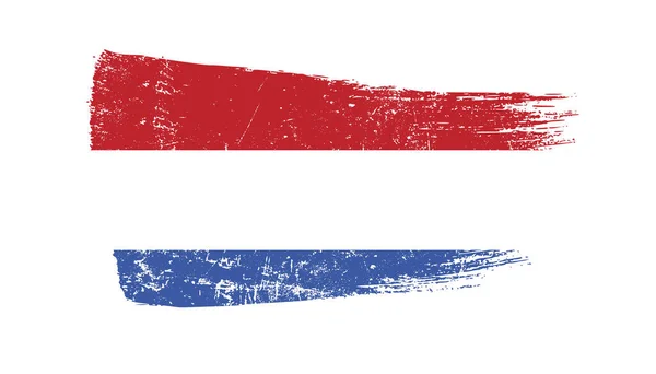 Grunge Brush Stroke Netherlands Flag — Stock Photo, Image