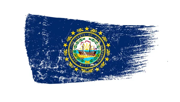 Grunge Pinselstrich Mit New Hampshire Flagge — Stockfoto
