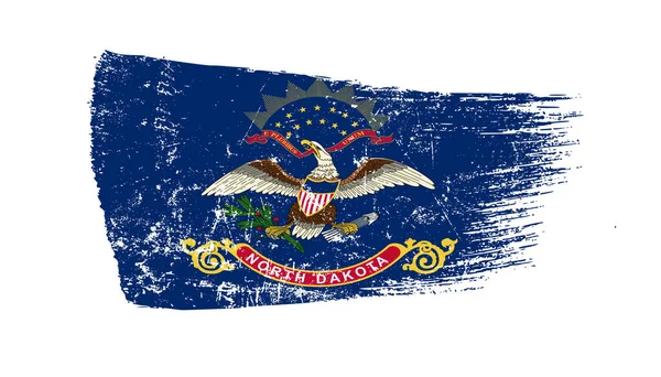 Graunge Brush Stroke North Dakota Flag — Stock fotografie