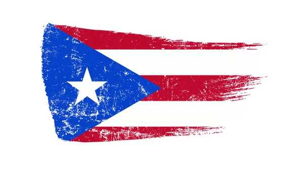 Grunge Brush Stroke Σημαία Πουέρτο Ρίκο — Φωτογραφία Αρχείου