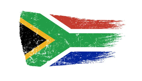 Grunge Brush Stroke Med Sydafrika Flagga — Stockfoto