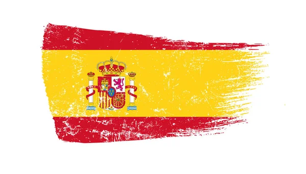 スペインの旗とグランジブラシストローク — ストック写真