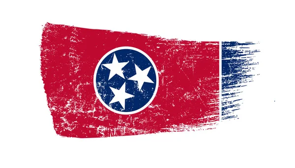 Grunge Brush Stroke Met Tennessee Vlag — Stockfoto