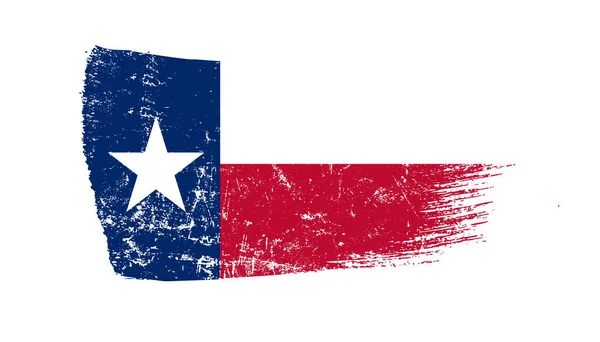 Grunge Brush Stroke Met Texas Vlag — Stockfoto