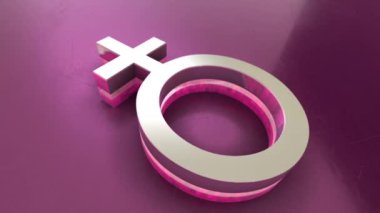 3 Boyutlu Kadın Sembol Canlandırma Arkaplanı