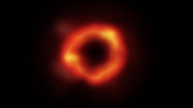 Kara Arkaplanda Parlayan Kara Delik Canlandırması