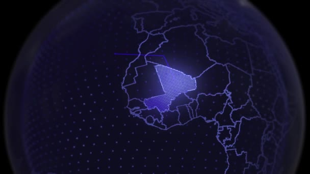 Map Mali Information — Stock Video