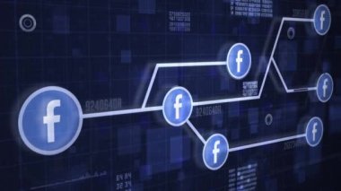 Sosyal Facebook Ağ Bağlantılarının Canlandırılmış Arkaplanı