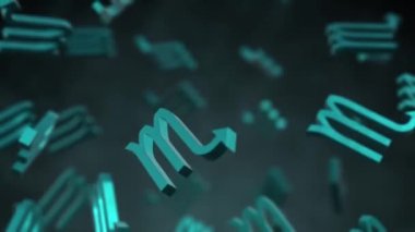 Dönen Scorpius Sembol Canlandırma Arkaplanı