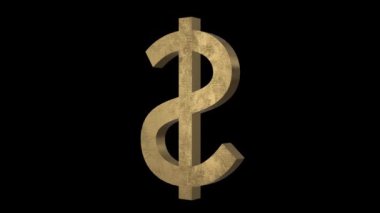 Döndürme Canlandırmalı Altın Dolar İşareti