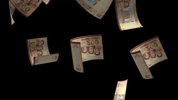 Falling Bolivia Banknote Animation Background — Stock Video