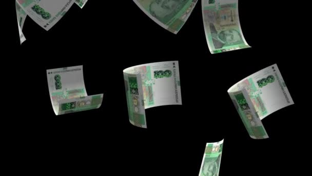 ブルガリア通貨の下落 紙幣アニメーションの背景 — ストック動画