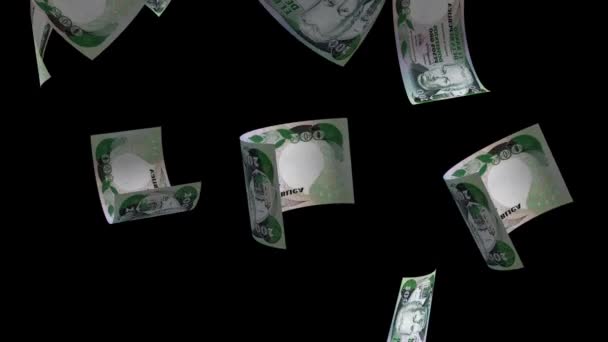 Spadające Kolumbia Pieniądze Banknot Animacja Tle — Wideo stockowe