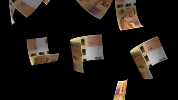 Spadające Komory Pieniądze Banknot Animacja Tle — Wideo stockowe