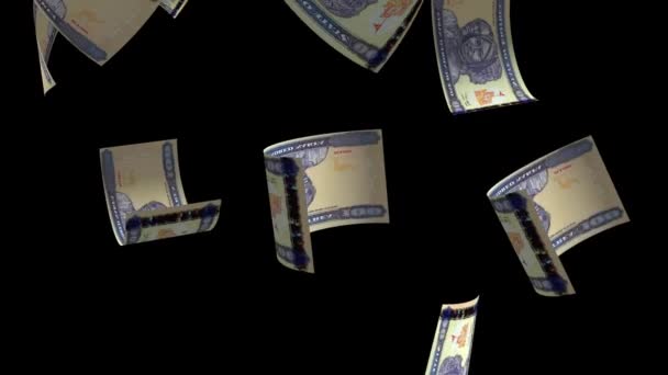 Falling Eritrea Money Banknote Animation Background — Stock video