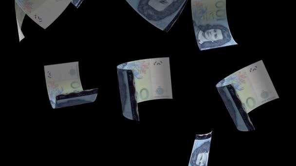 Caída Estonia Dinero Fondo Animación Billetes — Vídeos de Stock