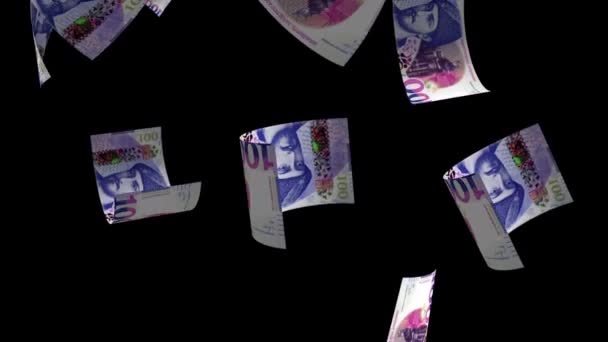 Gevallen Georgië Geld Bankbiljet Animatie Achtergrond — Stockvideo