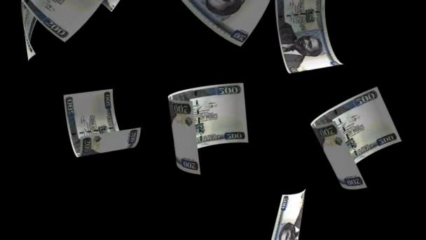 Falling Kenya Money Banknote Animation Background — Stock video