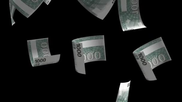 Caduta Libano Banconote Animazione Contesto — Video Stock
