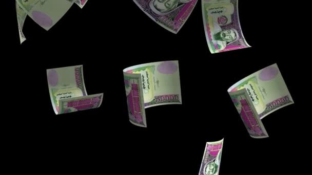 Falling Mongolia Money Banknote Animation Background — Stock Video