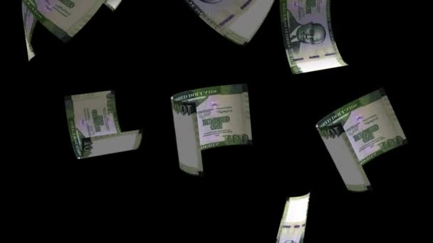 Libéria Falling Money Billets Animation Arrière Plan — Video